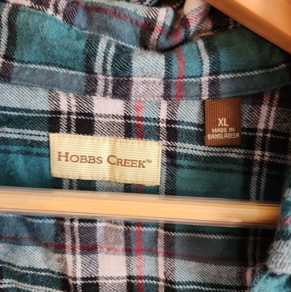 Hobbs Creek flannel men's XL button up green plaid - Picture 4 of 4
